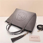 GUCCI 369176 Soho Tote Bag Women leather Shoulder Bag Gray - 5