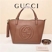GUCCI 369176 Soho Tote Bag Women leather Shoulder Bag Brown - 1