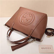 GUCCI 369176 Soho Tote Bag Women leather Shoulder Bag Brown - 2