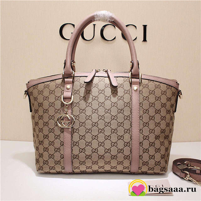 Gucci 341503 Nylon Large Convertible Tote Bag Pink - bagsaaa.ru