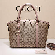 Gucci 341503 Nylon Large Convertible Tote Bag Pink - 1