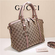 Gucci 341503 Nylon Large Convertible Tote Bag Pink - 4