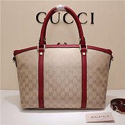 Gucci 341503 Nylon Large Convertible Tote Bag Red - 2