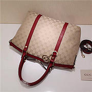 Gucci 341503 Nylon Large Convertible Tote Bag Red - 3