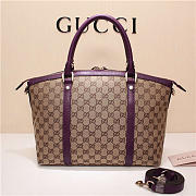 Gucci 341503 Nylon Large Convertible Tote Bag Purple - 2