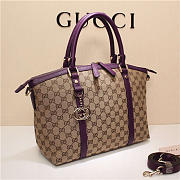 Gucci 341503 Nylon Large Convertible Tote Bag Purple - 3