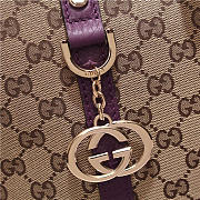 Gucci 341503 Nylon Large Convertible Tote Bag Purple - 5