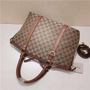 Gucci 341503 Nylon Large Convertible Tote Bag Brown - 3