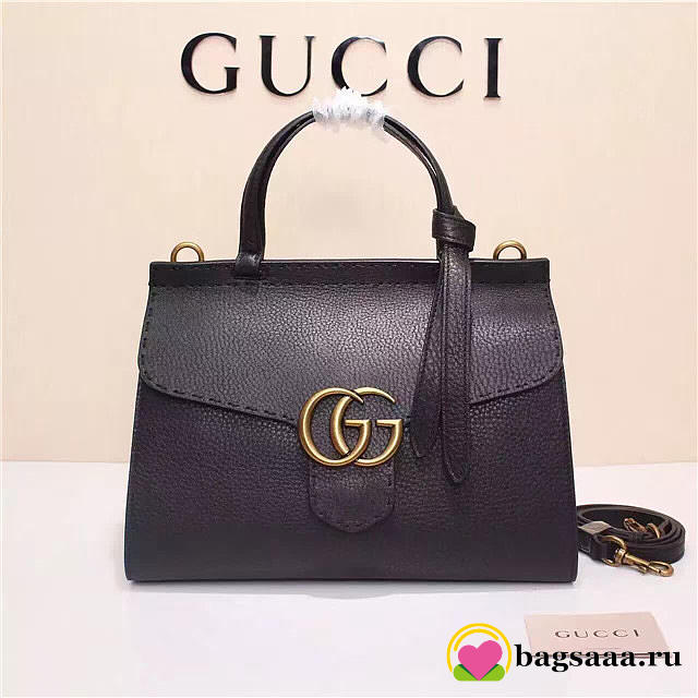 Gucci Marmont small top handle bag 421890 Black - 1