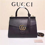 Gucci Marmont small top handle bag 421890 Black - 6