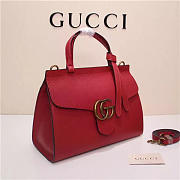 Gucci Marmont small top handle bag 421890 Red - 5