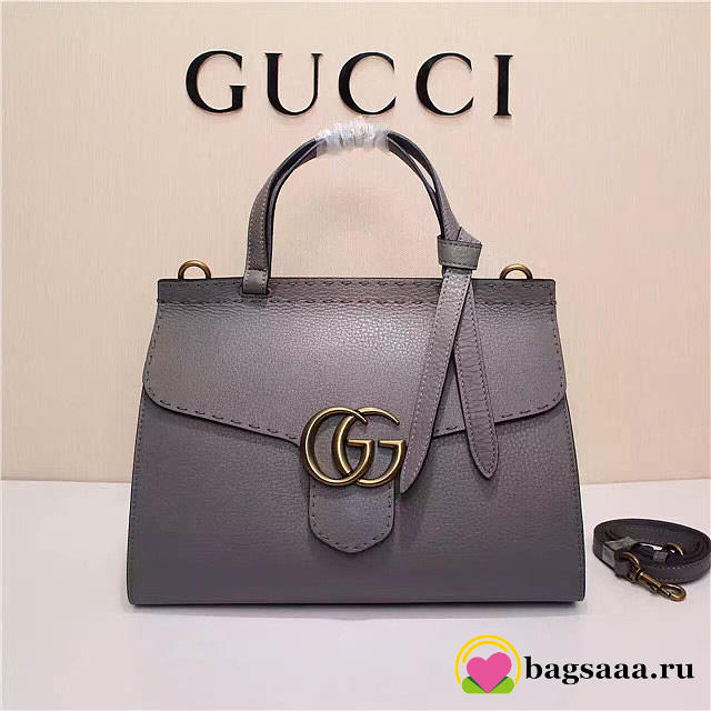 Gucci Marmont small top handle bag 421890 Gray - 1