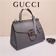 Gucci Marmont small top handle bag 421890 Gray - 5