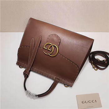 Gucci Marmont small top handle bag 421890 Brown