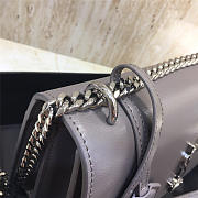 YSL Monogram Sunset Leather Crossbody Bag 442906 Gray - 5