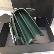 YSL Monogram Sunset Leather Crossbody Bag 442906 Green - 2