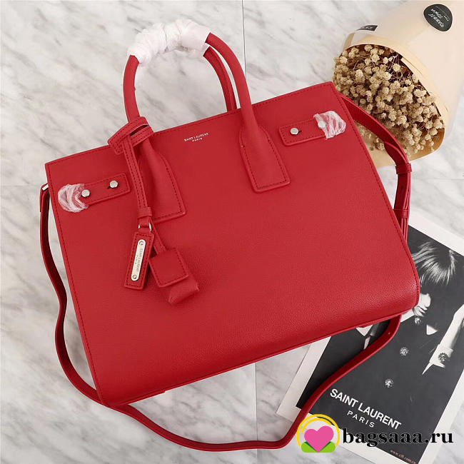 YSL Original Leather Women Handbag Red color - 1