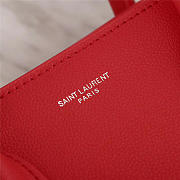 YSL Original Leather Women Handbag Red color - 3