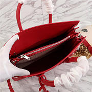 YSL Original Leather Women Handbag Red color - 2