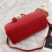 YSL Original Leather Women Handbag Red color - 6
