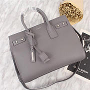YSL Original Leather Women Handbag Gray - 1