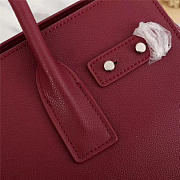 YSL Original Leather Women Handbag Wine Red - 5