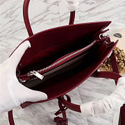 YSL Original Leather Women Handbag Wine Red - 4