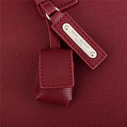 YSL Original Leather Women Handbag Wine Red - 6