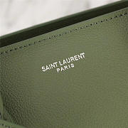YSL Original Leather Women Handbag Green - 5