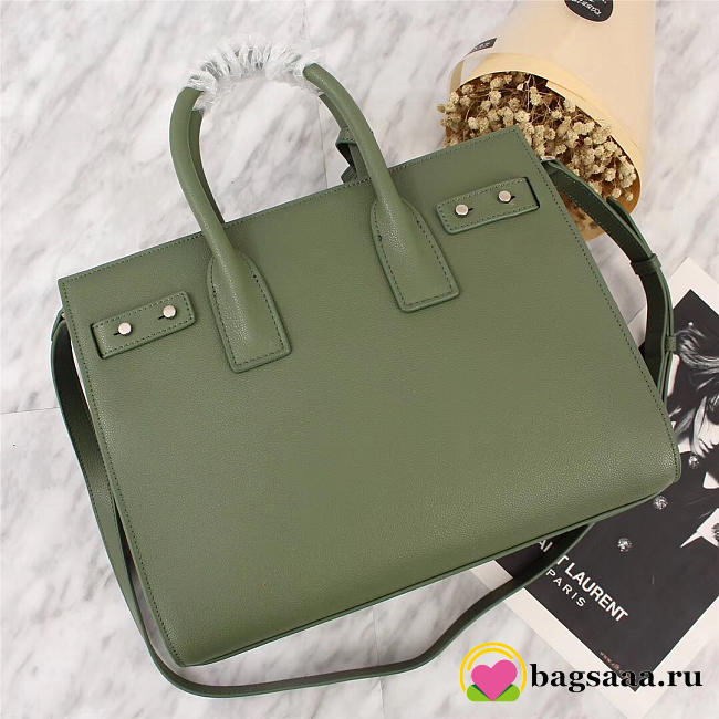 YSL Original Leather Women Handbag Green - 1