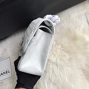 Chanel Caviar Flap Bag in white 30cm with Silver Hardware - 4