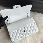 Chanel Caviar Flap Bag in white 30cm with Silver Hardware - 2