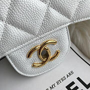 Chanel Caviar Flap Bag in white 30cm with Gold Hardware - 4