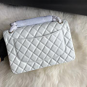 Chanel Caviar Flap Bag in white 30cm with Gold Hardware - 2