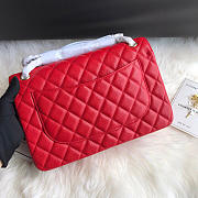 Chanel Caviar Flap Bag in Red 30cm with Gold Hardware - 4