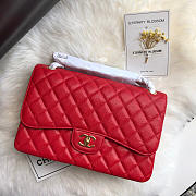 Chanel Caviar Flap Bag in Red 30cm with Gold Hardware - 5