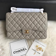 Chanel Caviar Flap Bag in Gray 30cm with Gold Hardware - 1
