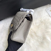 Chanel Caviar Flap Bag in Gray 30cm with Gold Hardware - 4