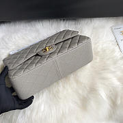 Chanel Caviar Flap Bag in Gray 30cm with Gold Hardware - 6