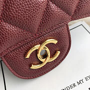 Chanel Caviar Flap Bag in Wine Red 30cm with Gold Hardware - 3