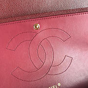 Chanel Caviar Flap Bag in Wine Red 30cm with Gold Hardware - 6