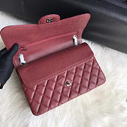 Chanel Caviar Flap Bag in Wine Red 30cm with Silver Hardware - 3