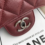 Chanel Caviar Flap Bag in Wine Red 30cm with Silver Hardware - 5