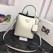 Prada Double Saffiano Bucket Bag 1BA212 White - 6