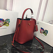 Prada Double Saffiano Bucket Bag 1BA212 Red - 3