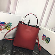 Prada Double Saffiano Bucket Bag 1BA212 Red - 5