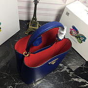 Prada Double Saffiano Bucket Bag 1BA212 Blue - 5