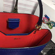 Prada Double Saffiano Bucket Bag 1BA212 Blue - 4
