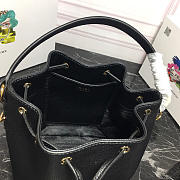 Prada Original Calfskin leather Bucket Bag 1BE018 Black - 3