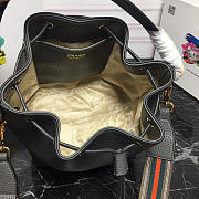 Prada Original Calfskin leather Bucket Bag 1BE018 Gray - 4